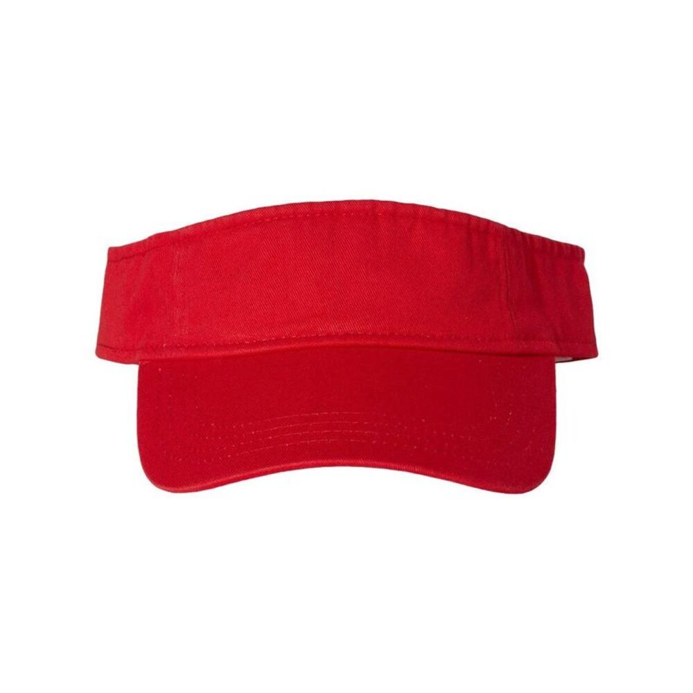 Valucap Bio-Washed Visor / Red